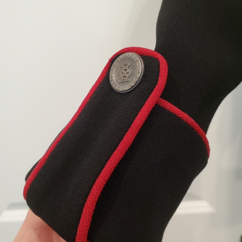 DRLA Jacket Black with Red Trim Piping Size Medium - Picture 6 of 9